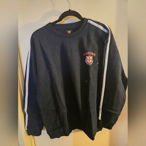 NWT Five Star Navy London Crewneck Sweater with White Stripes